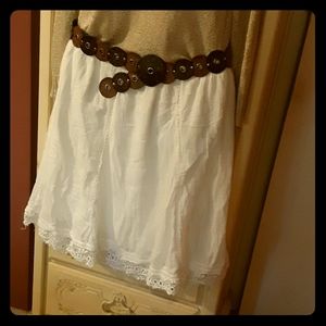 Soft surroundings small petite skirt ivory nwot